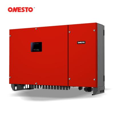 China High Efficiency 99% Three Phase Quad MPPT Solar Inverter for Large Scale Industrial Commercial Sites 855*555*275mm for sale