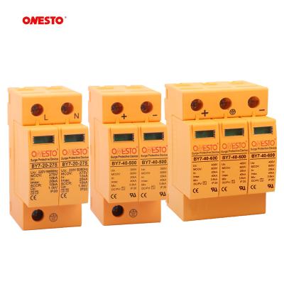 China Wholesale High Quality DC SPD Breaker Overvoltage Protection 1000V PV Surge Protection Device BY7-40/3-1000 for sale