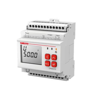 China ONESTO Din Rail Mounted Energy Meter for Solar Power, Programmable LCD Digital Electric Energy Meter DRM31D for sale