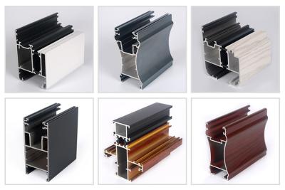 China Construciton Alloy 6063 T5 Powder Coated Aluminium Door Profiles / Extruded Aluminum Profiles for sale