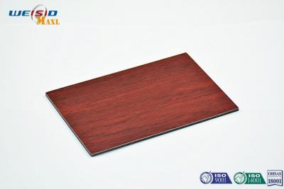 China Los paneles de pared decorativos de lujo del metal del grano de madera del compuesto de aluminio en venta