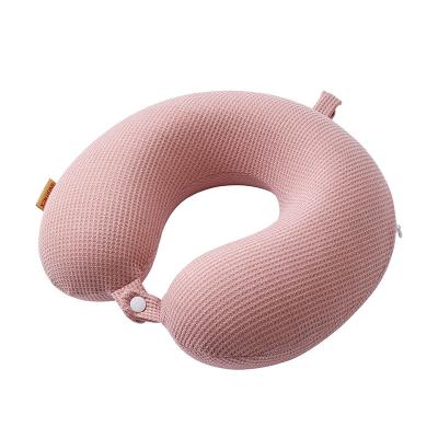 China Anti-Bacteria Shape Memory Foam Travel Cotton U Shaped Neck Pillows for sale