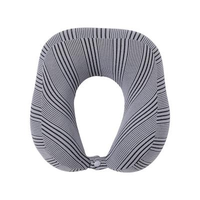 China Anti-Bacteria Improved Bean Green Travel Neck Pillow For Airplane Travel Pillow For Flight Car Seat Headrest Sleep for sale