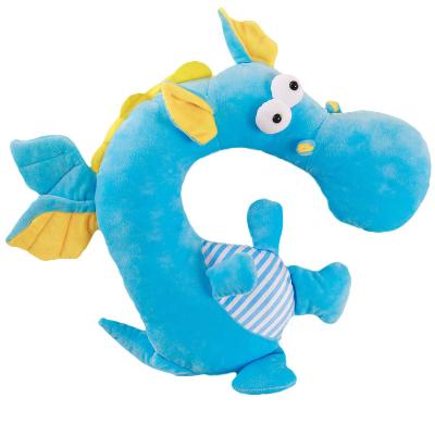 China Wholesale Super Soft Custom Dragon Plush Neck Pillow Anti-bacteria Animal U-shaped Shaped Travel Pillow for sale