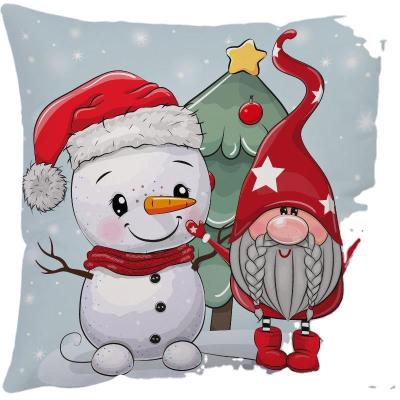 China Amazon Pillow Cartoon Figure Christmas Pillow Cover Anti-static Warm Sofa Cushion Cover Seat Cushion Cover for sale