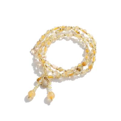 China Designer Multilayer Beaded Natural Stone Charms Handmade Bracelets Crystal Natural Micro-set Bracelets Fashion Wholesale Women's Design for sale