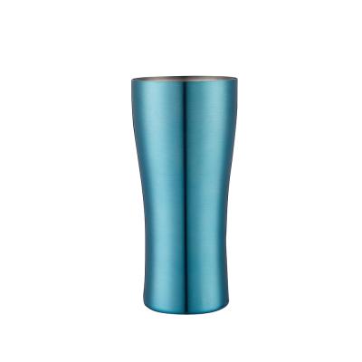 China 450ml Double Wall Vacuum Beer Mug Sustainable Stainless Steel Blue Color Customized Tumbler 304/201SS Coffee Mug for sale