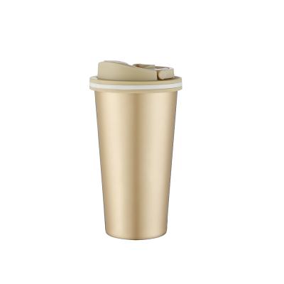 China Double Wall Stainless Steel Coffee Mug Cup Portable Auto Use High Quality Viable 450ml Car Franco Camion for sale