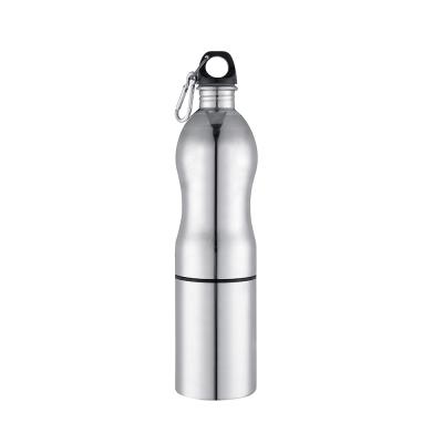 China Sustainable New Design Two Sections Bottle 304 Stainless Steel Single Wall Sport Bottle Split In Medium 750ml for sale