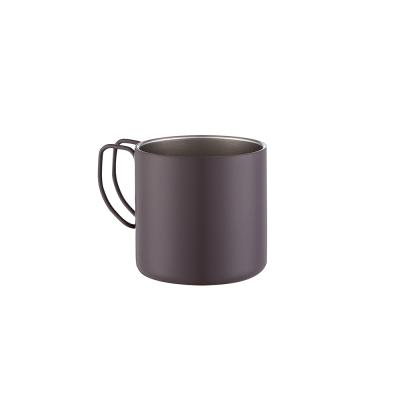 China 2020 Customized High Quality Viable Double Handle Mug 304/304SS Wall Stainless Steel Coffee Mug 350ml Beer Mug for sale