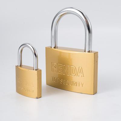 China New Arrival Durable Fine Workmanship Copper Factory Price High Imitation Copper Eco-friendly Security 75mm Gold Iron Protection Locks for sale