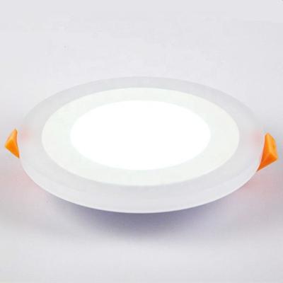 China China factory hot sale hotel white blue two color recessed 3w+2w 12w+4w 18w+6w ultra thin led panel light for sale