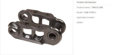 China Customized Black Bulldozer / Excavator Track Link Loose Link, Excavator Spare Parts ISO9001 for sale