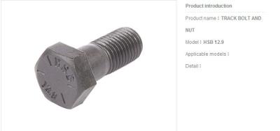 China High Strength 12.9 Grade Track Bolt And Nut Sprocket Bolt And Nut Excavator Spare Parts for sale