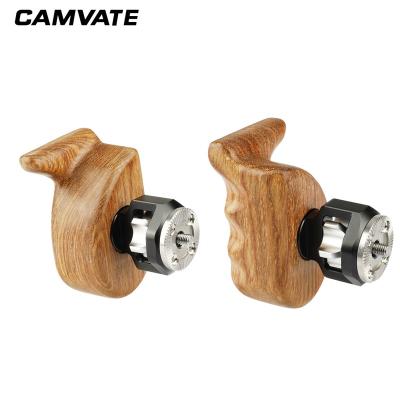 China M6 Wire ARRI Standard Male Rosette CAMVATE Camera Wooden Handle with ARRI Left and Right M6 Rosette Screw for sale