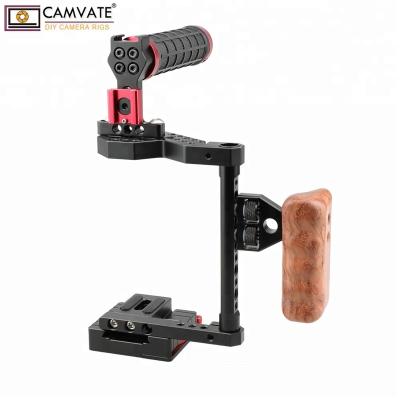 China Red Affordable Handheld Shoe Mount CAMVATE Camera Stabilizers Cage System For Canon for sale