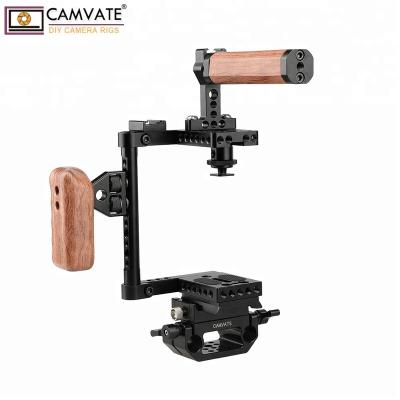 China With QR Shoe Pinch Best Security Video Mount (31.3mm in Height) Electroplate Aluminum Handheld Mirroless Dslr Camera Cage for sale