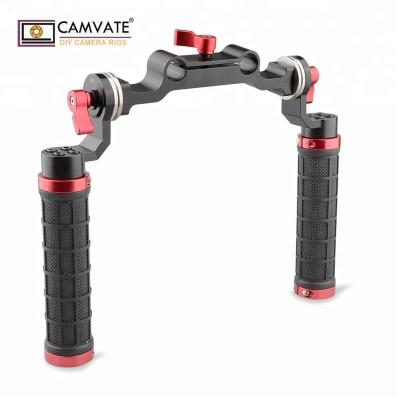 China CAMVATE 15MM Rod Clamp Shoulder Rig For DSLR Photo Studio Kit + Soft Rubber Mount Rig For ARRI Rosette Fotografie Camera Grip Kit for sale