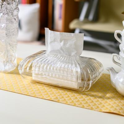 China Home Decorative Hotel European Elegant Restaurant Rack Box Lid Tissue Style Drawer Tissue Box Home Decorative Acrylic Transparent Box for sale