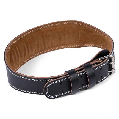 China Qst Wear Ladies PU Suede Leather Single Buckle Straight Lever Gymnastic Waist Support Weightlifting Lumbar Belt for sale