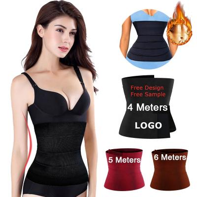 China Fat Burner Waist Trainer Stomach Wrapping Tummy Elastic Wrap Belt Shaper Reusable Stomach Wraps for sale