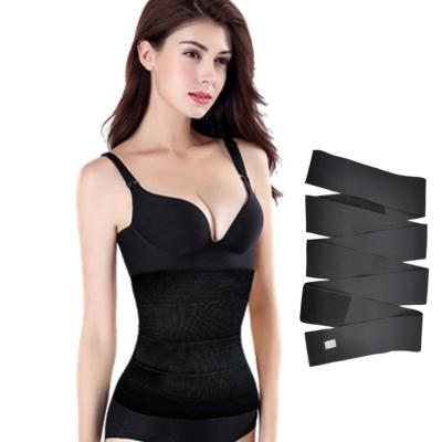 China Long Elastic Tummy Control Waist Scuplting Bandage Elastic Belt Adjust Compression Stomach Belly Waist Wrap for sale