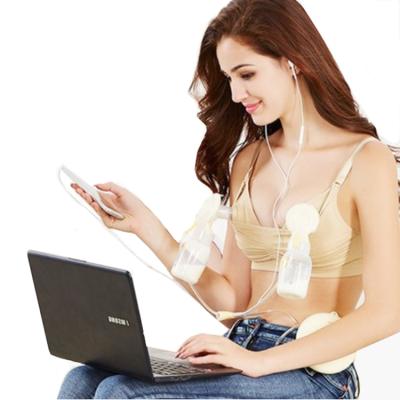 China Antibacterial Seamless Maternity Nursing Bra with Pads, Supplements and Staples Hands Free Bra for sale