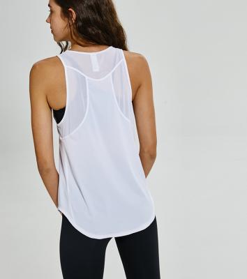 China Activewear Antibacterial Custom Crop Fitness Yoga Workout Sport Gym Vest Gym Clothing Loose Women Top Tank Top for sale