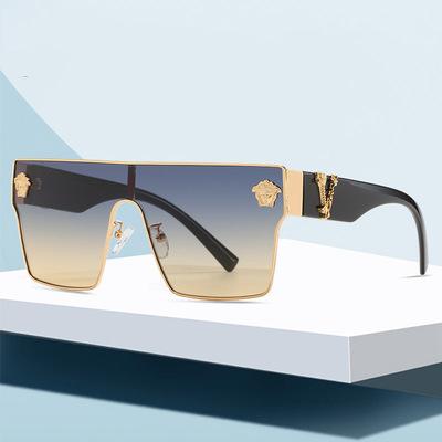 China Fashion sunglasses 10086 luxury brand square one-piece sunglasses 2021 oversized UV400 brand sunglasses for sale