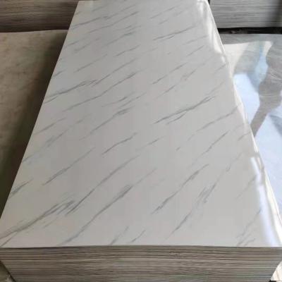 China High Quality Waterproof Glossy Plastic Sheets PVC Marble Sheet For Interior Decor Wall Panels for sale