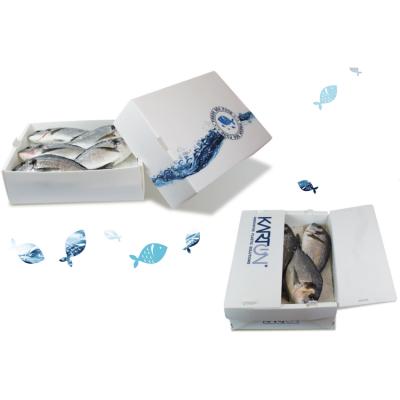 China Recyclable Corrugated Frozen Fish Shipping Packing Boxes For Packing for sale