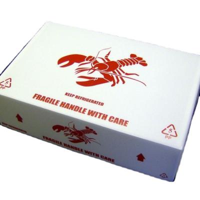 China Recyclable Top Quality Stackable Plastic Fish Packaging Box Seafood Box For Shipping for sale