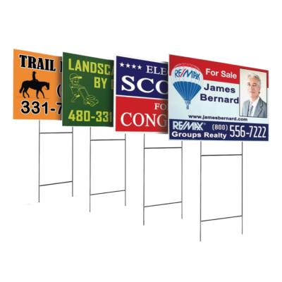 China Corrugated Printed Yard Sign Plastic Signs Polypropylene Advertising Sign Board For Sale for sale