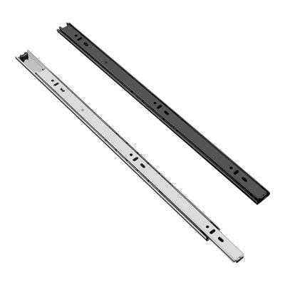 China Easy Installation 27mm Push Open Drawer Slide Telescopic Ball Bearing Slide Drawer Rail Drawer Slide for sale