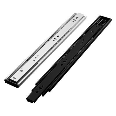 China Easy Installation Furniture Accessories 45mm Ball Bearing Slide 3 Fold Telescopic Drawer Slide Drawer Slide Rail for sale