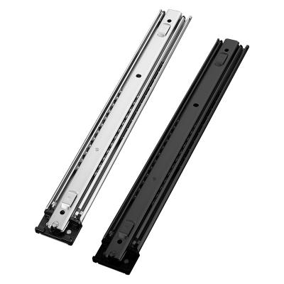 China Easy Installation High Quality Hardware Full Extension Silent Soft Closing 3-fold Drawer Ball Bearing Steel Slide Rail for sale