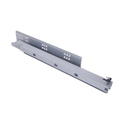 China Easy Installation Furniture Fittings Drawer Slide Type Soft Closing Three Fold Undermount Slide With Plastic Handle for sale