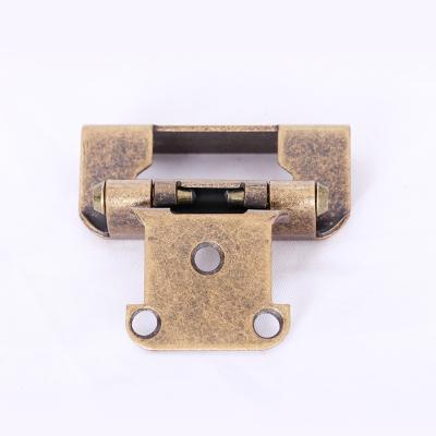 China Easy Installation Furniture Hardware American Type Nickel Plated Hinge Gold Color Door Hinges Spring Self-closing American Hinge for sale