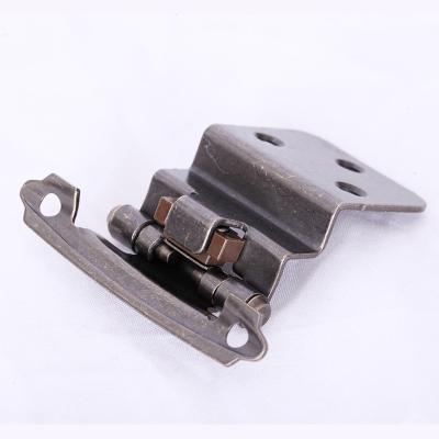 China Easy Installation Concealed Cupboard Self Closing Hinges Overlay Satin Nickel Inset Furniture hardware American Hinge Cabinet Hinges for sale