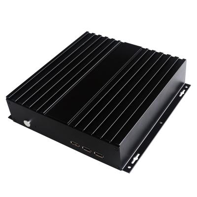 China Metal+Aluminum Recessed Dual-Core Intel Host Computer Industrial Mini Desktop Computer Control Industrial Control PC for sale