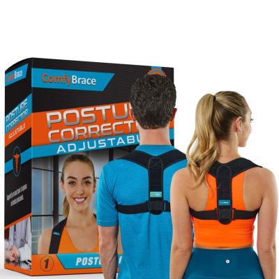 China Fully Adjustable Lumbar Back Braces Posture Corrector Straightener for Neck Shoulder Clavicle and Back Pain Relief for sale