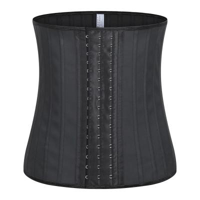 China Antibacterial Women Sauna Effect Neoprene Body Shaper 3 Postpartum Strap Slimming Corset Waist Trainer Belt With 3 Row Hooks for sale