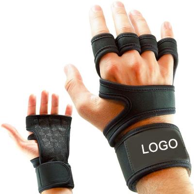 China Wholesale Custom Logo Men's Protection Palm Cross Training Fitness Weightlifting Grip Gym Unisex Wristband For Workout for sale