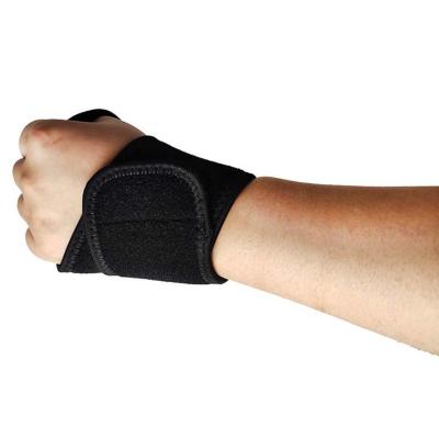 China Adult Good Quality Black Soft Workout Hand Wrist Support Hook Protector Compression Neoprene Brace Wrist for sale