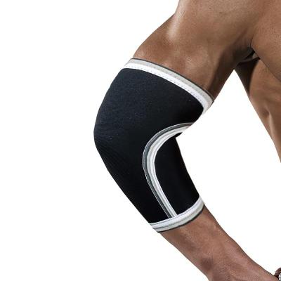 China DAVI 2021 Hot Sale Weightlifting Universal Custom Power Weightlifting Compression Neoprene 7Mm 5mm Elbow Brace Lifting Sleeve for sale