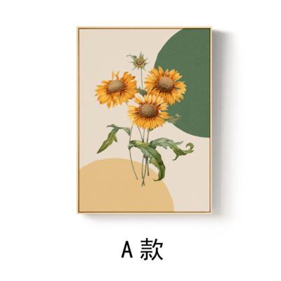 China Wholesale Modern Farmhouse Abstract Wabi-sabi Living Room Decorative Arts Painting Morandi Color Wall Painting Mural With Frame for sale