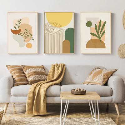 China Custom Modern Farmhouse Beautiful 2 Panels 5 Panels Floral Oil Paintings On Canvas With Aluminum Framed For Decorative Home Wall Art for sale