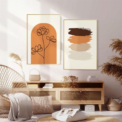 China Frameless Farmhouse Poster Art Canvas Painting Abstract Art Living Room Wall Pictures Print Bedroom Dining Room Modern Nordic Gold Home Decor for sale