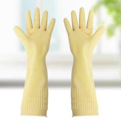 China Cleaning 1 Pair Extended Silicone Rubber Dishwashing Gloves Dishwashing Gloves For Household Gasket Kitchen Cleaning Tools Household for sale