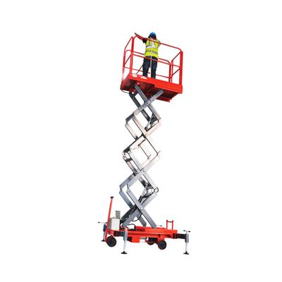 China Push Wide Around Scissor Lift Manual Type Pulling Scissor Lift For Home Scissor Lift Price for sale